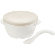Richell 利其爾 雙層可拆式不鏽鋼碗 M 附蓋 370ml, 1個, 4945680201698米