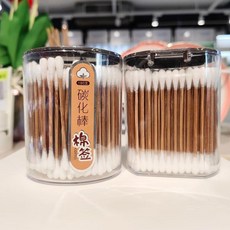 菓木畫 碳化棉簽 雙頭棉簽, 1個, 360