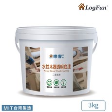 樂客 水性木器透明底漆, 1個, 3kg(超取限1罐)