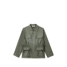 이주 드로스트링 웨이스트 밀리터리 재킷