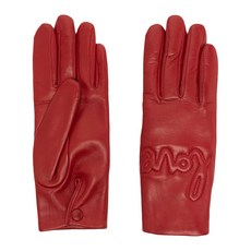 아넬 장식 스티치 가죽 장갑