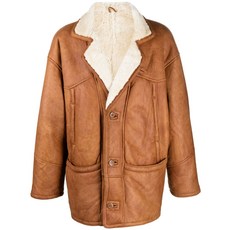 안젤로 빈티지 컬트 중고 1980's 싱글 브레스티드 레더 코트