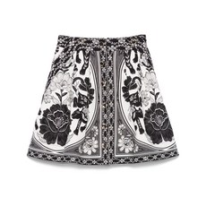 팜리오 플라워 레오파드 미니 스커트