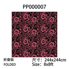 野餐墊 244x244cm 戶外露營防潮墊, PP000007 - 尺寸244x244 - 折邊 - 摺疊