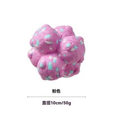 Pet Rolling 寵物玩具球 狗狗耐咬磨牙玩具 實心玩具球 訓練互動玩具球 高回彈, 1個, 粉色-新, 粉色