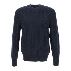 보스 크루 넥 케이블 니트 스웨터
