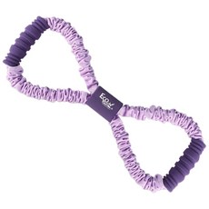 EcoBody 八字拉繩 超彈力瑜伽拉力器 升級防斷布套 8字拉力器 運動輔助拉繩 阻力繩 瑜伽帶, 淺紫