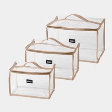 【HARU樂收袋】日日萬用百寶袋 SGS合格特厚PVC收納袋 立體收納袋, 榛果奶,磨砂S(7L), 1個
