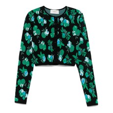 코페르니 플로럴 자카드 가디건