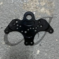 CJ Ebike 雙卡鉗電動車固定座 雙碟剎改裝套件, 1個, 黑 Black 多孔 多向 無油管