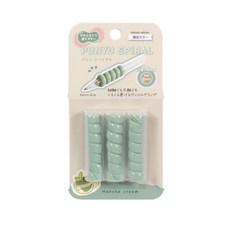 Kutsuwa PUNYU SPIRAL 軟彈性握筆器 3入裝 螺旋握筆套, 1個, 抹茶綠989, 抹茶綠