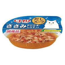 CIAO 鮪魚湯罐 柴魚風味 國產 綠茶消臭, 24個, 60g, 雞肉+蟹風味魚板+吻仔魚 NC-54
