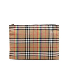 버버리 중고 2000-2017 House Check Canvas Rainbow clutch bag