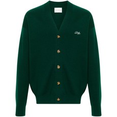 드롤드무슈 로고 자수 니트 가디건