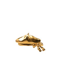 샤넬 중고 1970-1980 골드 도금 베레모 모자 코스튬 브로치