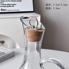 水晶玻璃天鵝型醒酒器 1500ml, 紅酒塞拉環貼, 1個