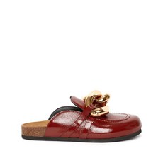 JW앤더슨 체인 디테일 가죽 로퍼 뮬