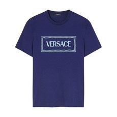 베르사체 90's 로고 자수 티셔츠