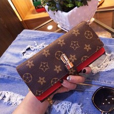 女士長款錢包 時尚簡約復古風 手拿包零錢皮夾