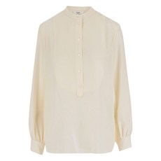 끌로에 만다린 칼라 버튼 셔츠