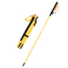 ROBINSON 碳纖維四節折疊登山杖 輕量便攜, 亮黃色, 1個