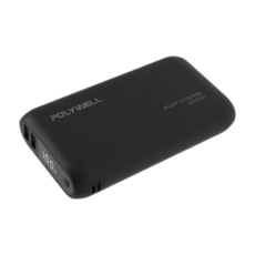 POLYWELL 雙向快充行動電源 18W 雙USB Type-C 寶利威爾, 黑, 20000mAh