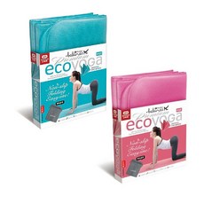 ecoyoga 頂級瑜珈墊 不滑、可折疊、易於使用, 湖綠, 1個