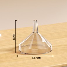 家用廚房長頸塑料漏斗 附掛手柄 食品級材質, 1個, 透明小號漏斗