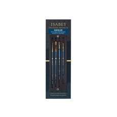 【時代中西畫材】法國 ISABEY 伊莎貝 伊沙彩 isacolor 仿松鼠毛水彩筆套組 精裝禮盒 P2008i.04, 1個