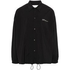 스튜디오니콜슨 로고 프린트 프레스 스터드 재킷