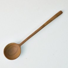 Nachure Cutlery 天然木長柄圓湯匙 19cm, 1個