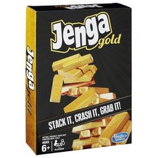 Hasbro Jenga Gold 黃金層層疊疊樂 孩之寶 疊塔積木桌遊, 1個, 1個