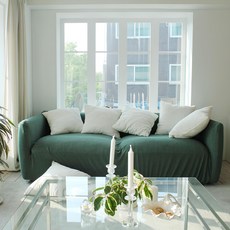 CASA JACQUELINE 彈性格子鬆餅紋路防水沙發罩, 綠色