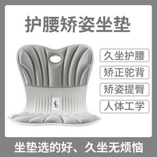 神膚奇肌 護腰矯姿坐墊 一體式靠墊 人體工學設計 辦公室居家久坐適用 深空灰