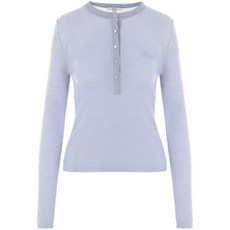 끌로에 골지 긴소매 헨리 티셔츠