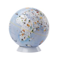 Troika 梅森巴赫 WILDLIFE WORLD 野生動物世界地球儀,兒童教育玩具,動物世界探索, 1個