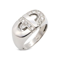 불가리 중고 2010's 파렌티지 18K 화이트 골드 다이아몬드 링