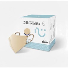 【匠心】成人立體 立體口罩 醫用口罩 台灣製 康匠 花鳥, 1個, 3D(L) 耳繩|卡布奇諾30入(成人)