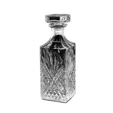 歐式水晶玻璃儲酒酒樽 家用威士忌醒酒器 洋酒分酒器, 1個, 冰花酒樽1L