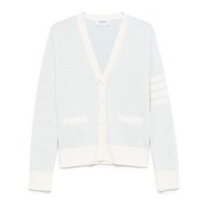 톰 브라운 4 바 스트라이프 V넥 가디건