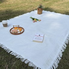 戶外野餐防潮墊, 棉格原白