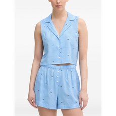DKNY 로고 프린트 시어서커 파자마