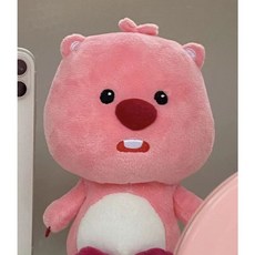 小海貍玩偶 露比 loopy 海狸公仔 變裝海狸 麋鹿頭套 毛絨玩具, 1個, 20cm 海貍公仔