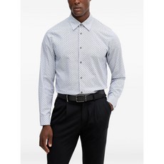 아르마니익스체인지 패턴 버튼 다운 셔츠