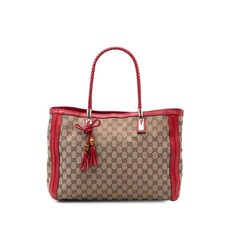 구찌 중고 2016-2026 미디엄 GG 캔버스 벨라 토트 백