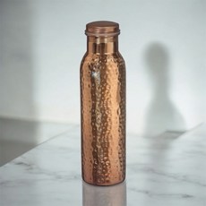 印度原裝 阿育吠陀 純銅水瓶 1000 ml, 1個, 錘打(1000ml)