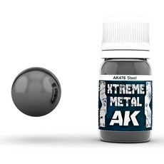 AK 鋼鐵灰極致金屬漆 35ml, 1個