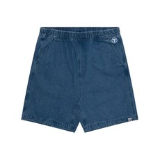 에이프바이베이프 엠보스드 로고 데님 쇼츠