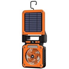 牧迪森 太陽能充電 風扇燈 戶外露營 便攜, 橄欖綠【多色調光+太陽能充電】續航60小時, 2026新款露營風扇燈【照明+吹風】二合一