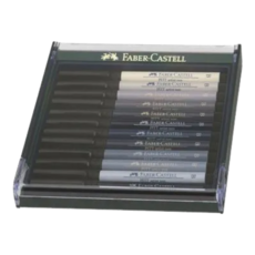 德國輝柏 FABER CASTELL PITT 藝術筆 12色 冷灰色系, 1個